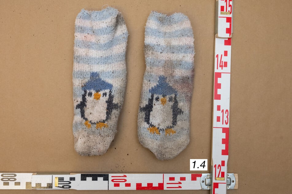 Nahe dem Fundort wurde unter anderem ein Paar Socken mit Pinguin-Motiv gefunden.