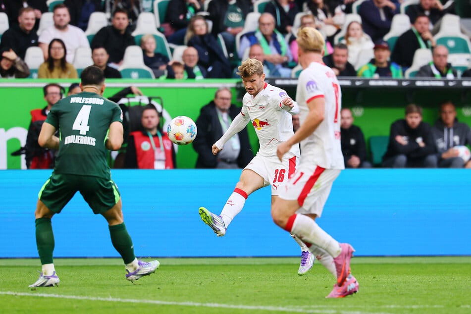 Gegen den VfL Wolfsburg kam Timo Werner zu einem Kurzeinsatz über drei Minuten für RB Leipzig.