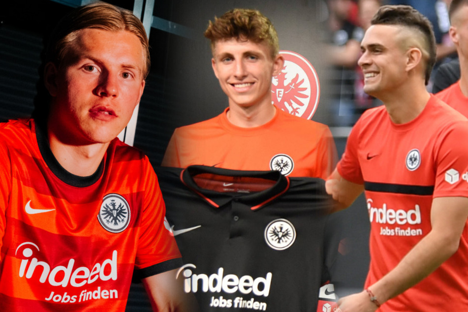 Jens-Petter Hauge (21, l.), Jesper Lindström (21, M.) und Rafael Borre (25) sind drei der vielversprechendsten Neuzugänge der Frankfurter Eintracht.