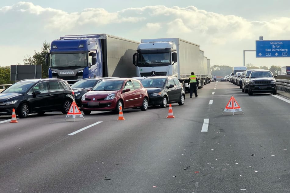 Die Autobahn musste zum Teil gesperrt werden.