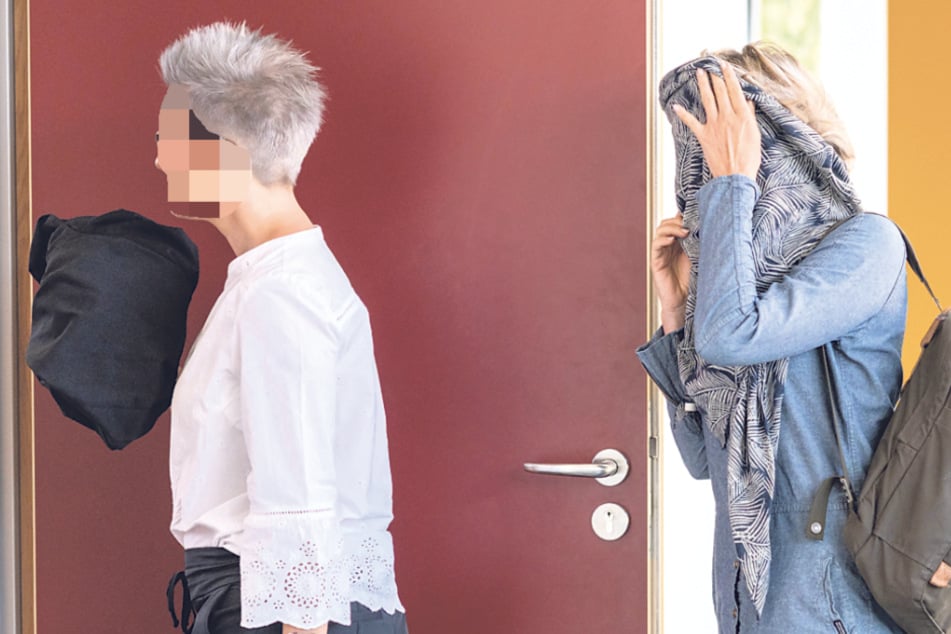 Arbeitsvermittlerin Sandra R. (43) auf dem Weg in den Sitzungssaal.