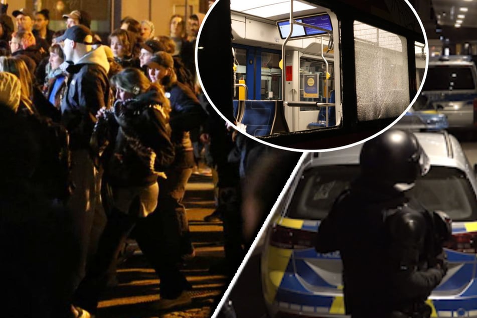 Leipzig: Einsatz in Leipzig eskaliert: 100 Menschen belegen Bahn nach Demo und greifen Polizisten an