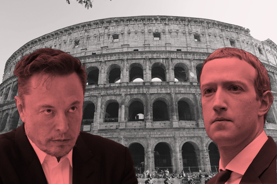 Elon Musk (l.) and Mark Zuckerberg are supposedly preparing to fight each other in a cage match, and officials in Rome reportedly want it to take place at the Colosseum.