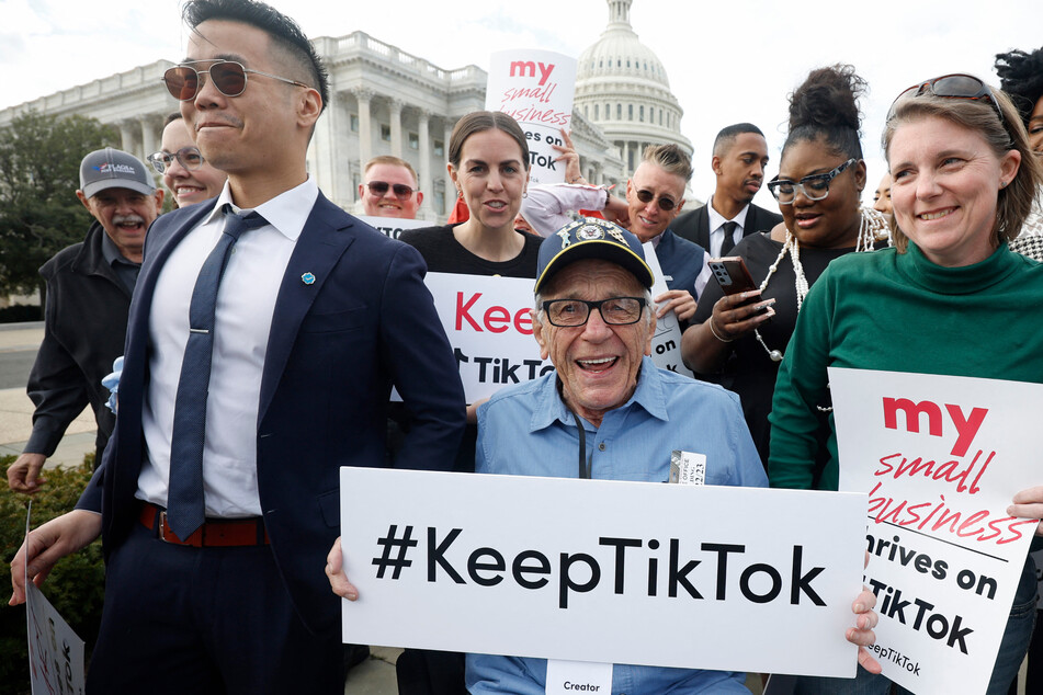 Content creators gathered in Washington, DC to urge politicians to "Keep Tiktok."