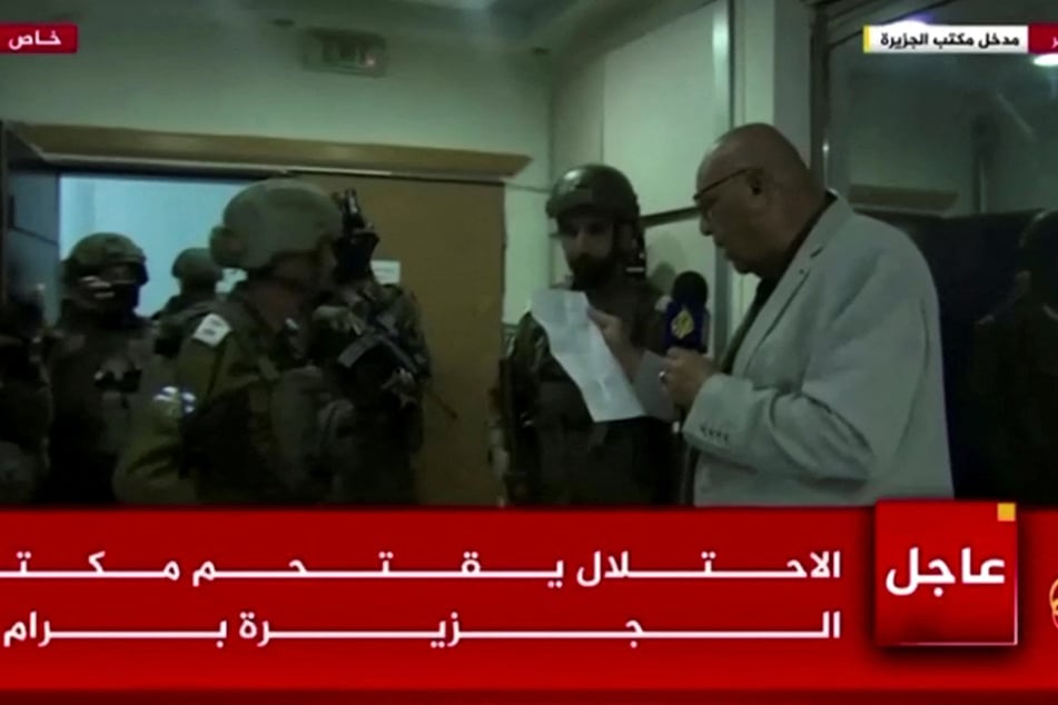 Israeli forces barge into Al Jazeera office and order shutdown in illegally occupied West Bank