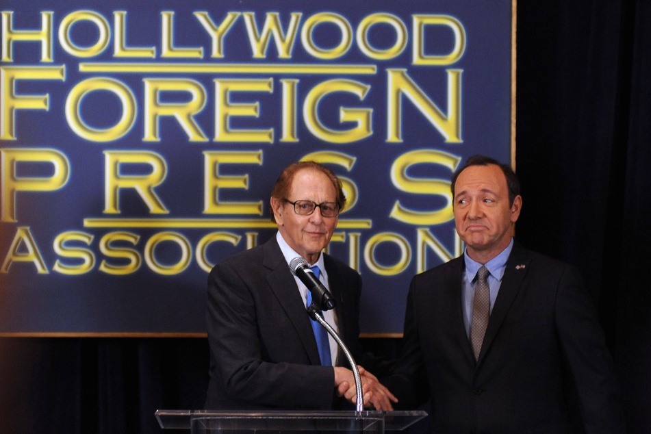 Philip Berk (l.) on stage in 2010 with actor Kevin Spacey (61), who has since been accused of sexually harassing a number of young men. Berk himself has been accused of groping actor Brendan Fraser (archive image).