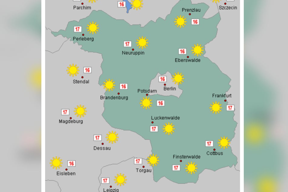 Am Freitag erreichen die Temperaturen in Berlin und Brandenburg bis zu 17 Grad.