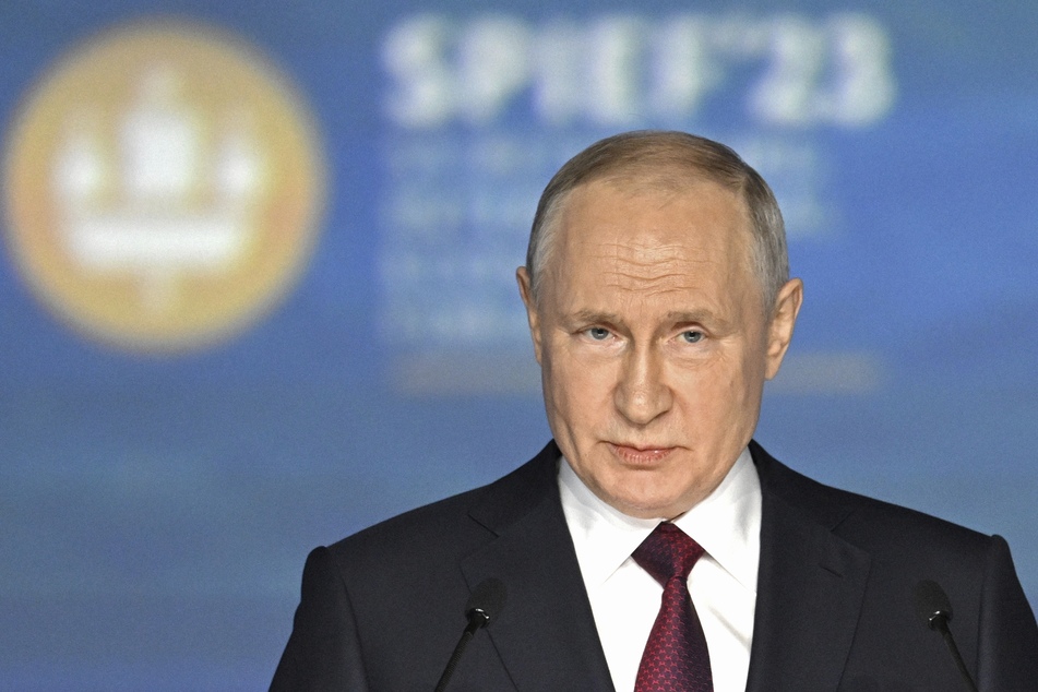 Wladimir Putin (70), Präsident von Russland, auf dem Petersburger Wirtschaftsforum.