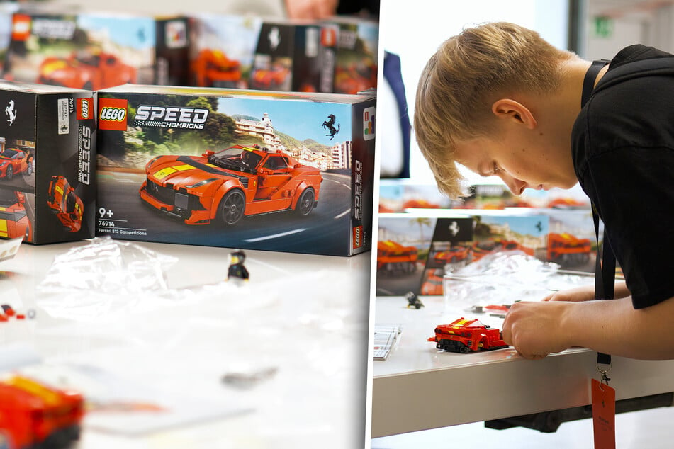 Beim Bauen von Lego-Autos schauten die Ferrari-Mitarbeiter auf das technische Verständnis der Schüler.