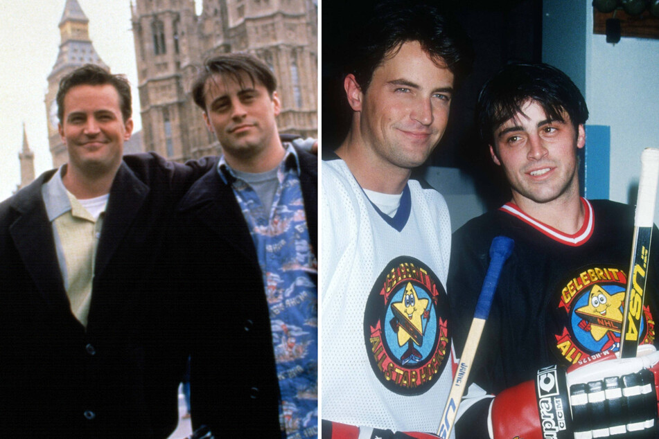 Matt LeBlanc (r) honored his late Friends co-star, Matthew Perry, with an emotional tribute on Tuesday.