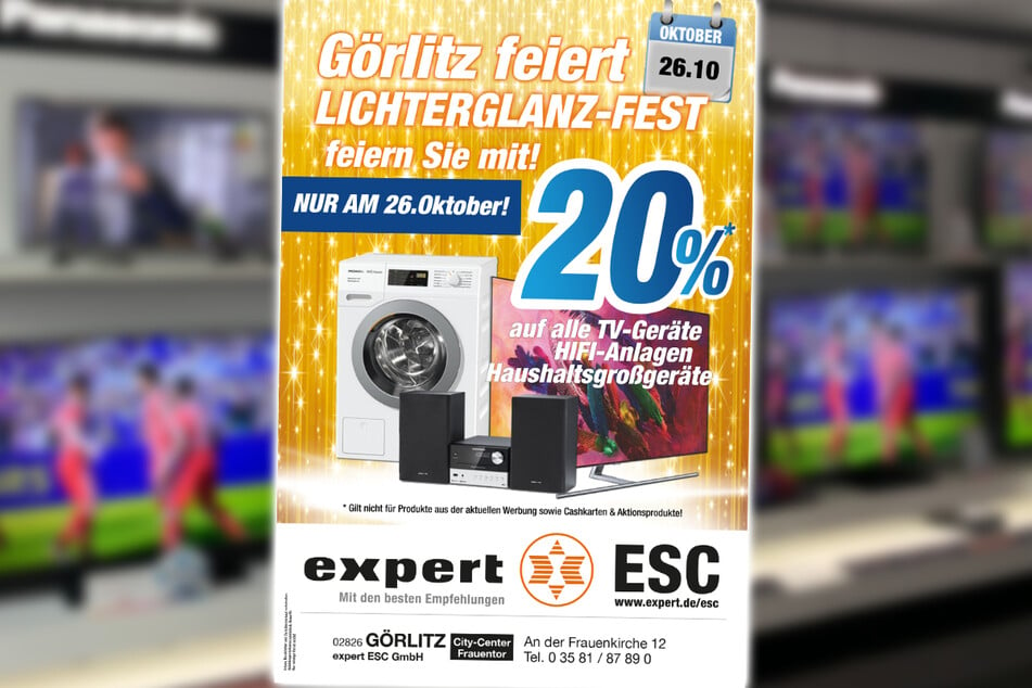 Hier klicken, Coupon herunterladen und 20 Prozent auf Technik sparen.¹