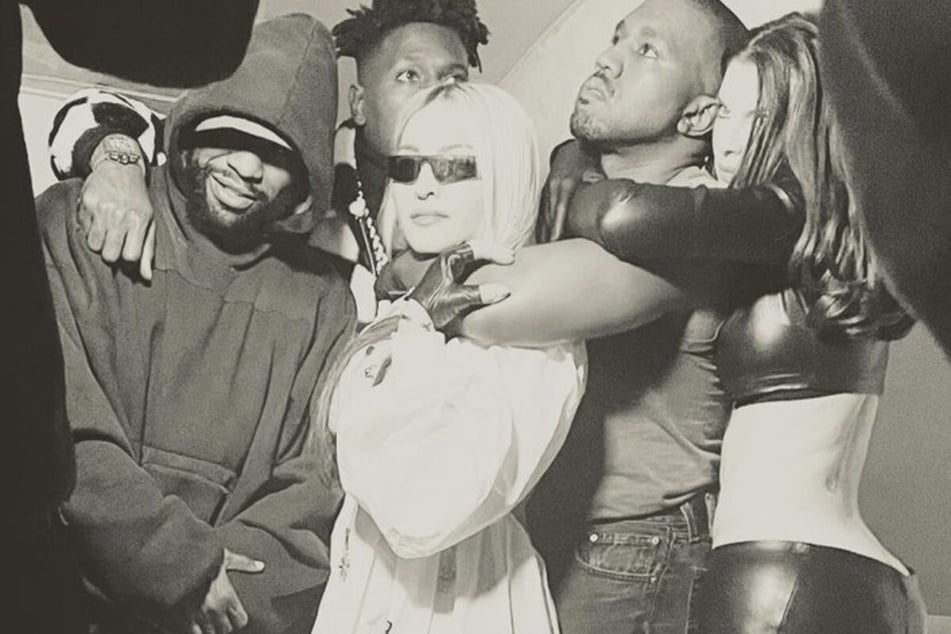 Ye and Julia Fox chill with Madonna and other stars at restaurant party