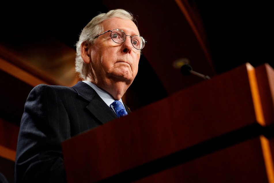 Mitch McConnell was re-elected as leader of Senate Republicans by a majority of his 49 colleagues.