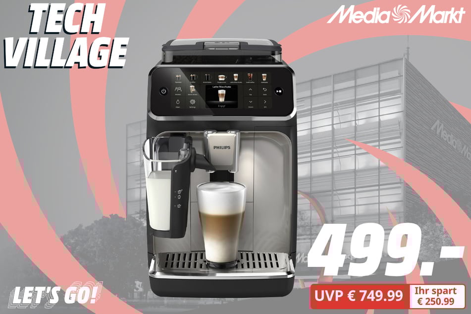 Philips-Kaffeevollautomat EP5547/90 Serie 5500 LatteGo für 499 statt 749,99 Euro.