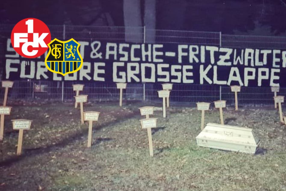 Brisantes Drittliga-Derby: Saarbrücken-Fans stellen Sarg und Kreuze in Kaiserslautern auf