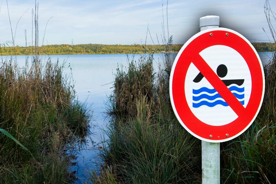 Am Bockwitzer See nahe Borna darf nur in einem festgelegten Badebereich geschwommen werden, sonst ist es verboten. (Archivbild)