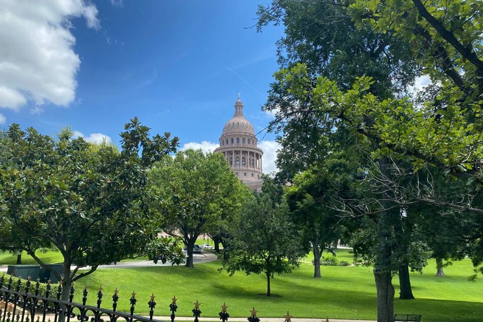 The Texas state Capital grounds on the morning after the Supreme Court blocked Governor Greg Abbott's mask mandate ban.