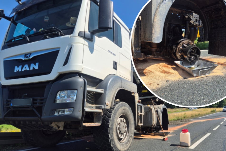 Lkw verliert Räder: Bundesstraße voll gesperrt