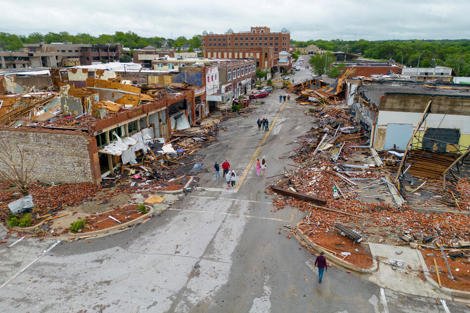 The town of Sulphur in Oklahoma was particularly hard hit, with tornadoes causing at least one death.