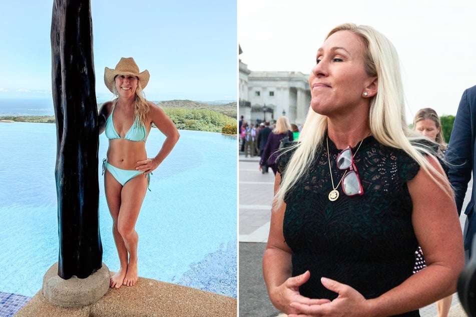 Congresswoman Marjorie Taylor Greene celebrated her 50th birthday on Monday, and shared a bikini photo on social media to commemorate the day.