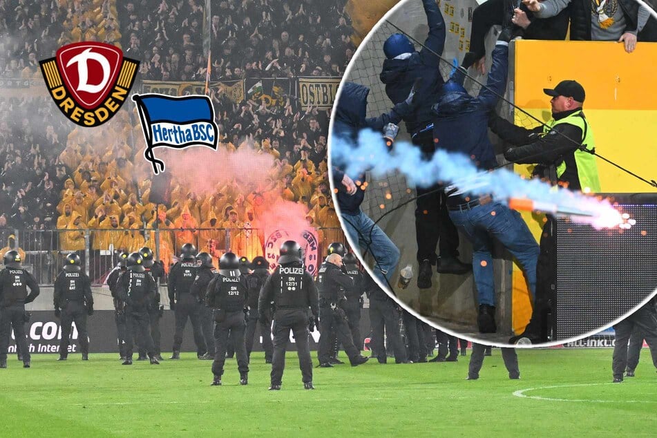 Unfassbare Eskalation: Schwere Krawalle zwischen Dynamo- und Hertha-Fans