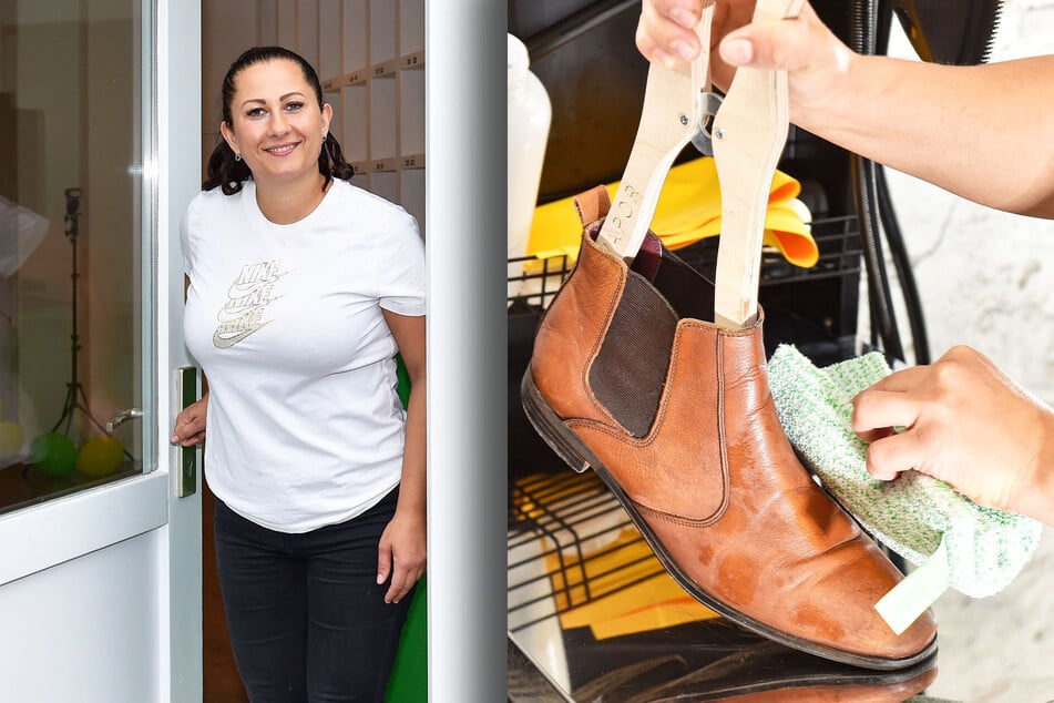 Wo früher ein Friseur Kunden hübsch machte, unterzieht nun Florentina Markow (37) Schuhe und Lederwaren einer Schönheitskur.