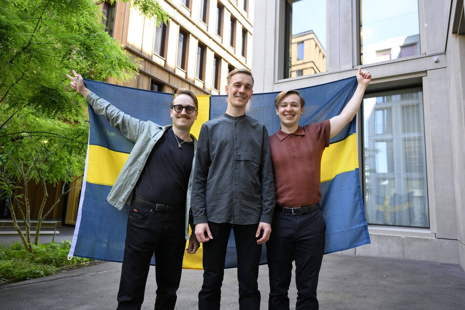 Axel Åhman (32, v. l.), Kevin Holmström (31) und Jakob Norrgård (32) gelten als Favoriten für Schweden.