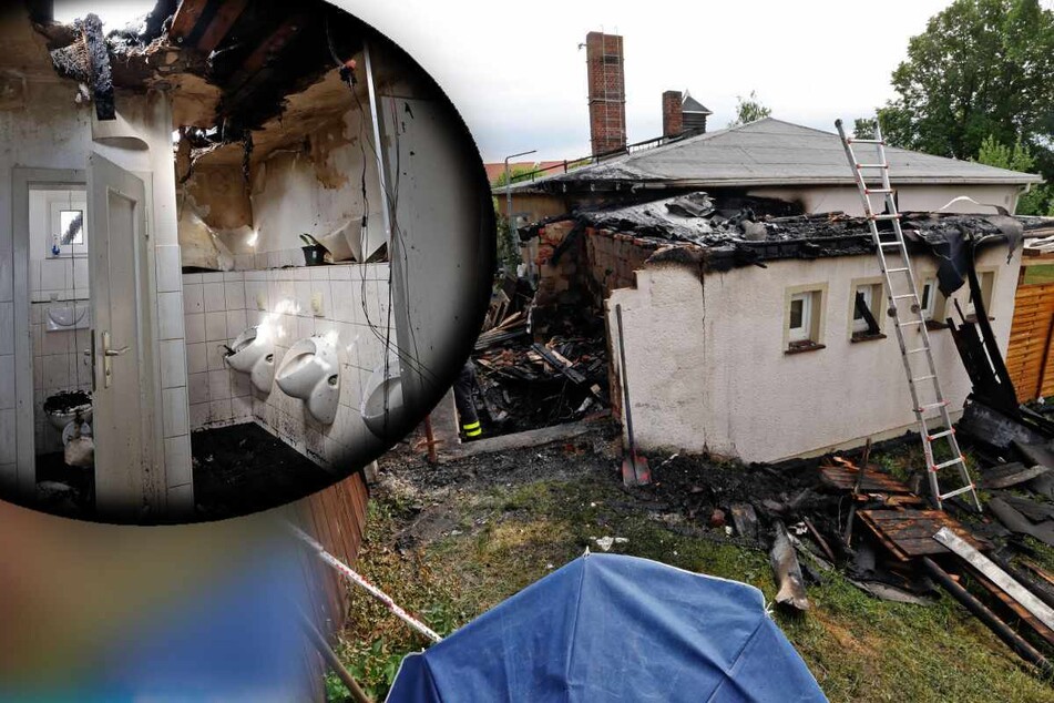 Feuer in Gartenanlage: WC-Anlagen völlig zerstört!