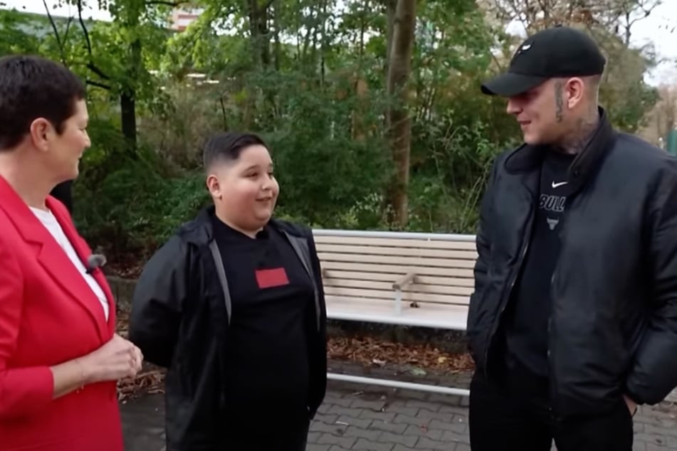 Internet-Star MontanaBlack (36) traf auf den elfjährigen Damian, Streitschlichter an einer Berliner Brennpunktschule.