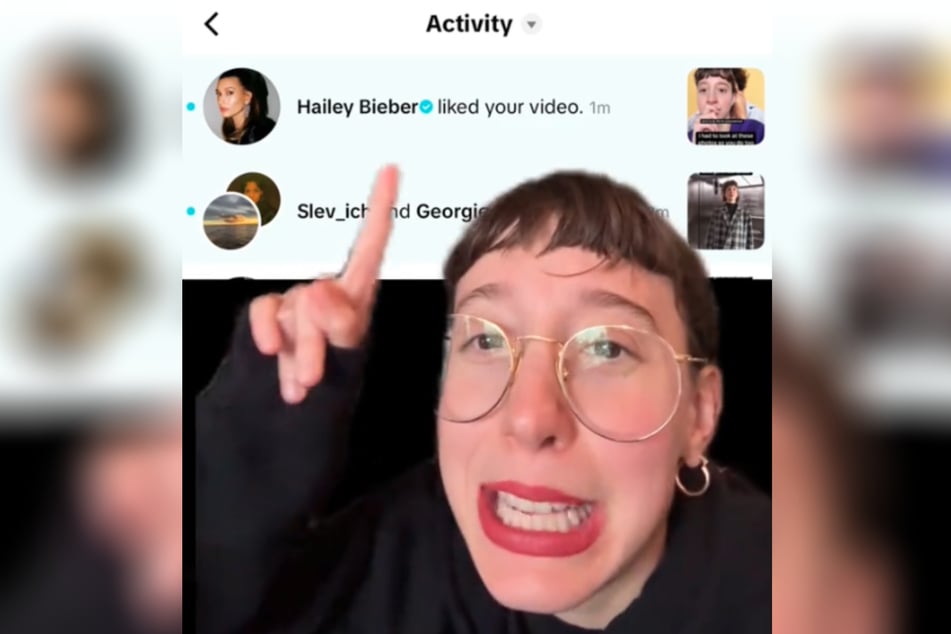 Courtney teilte in einem ihrer neuesten TikTok-Beiträge den Screenshot von Haileys verifiziertem TikTok-Account.