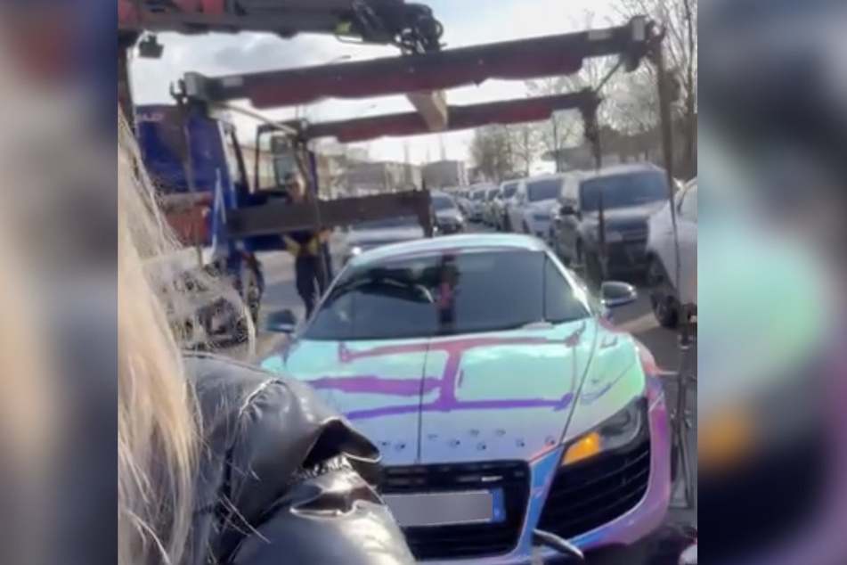 Das Luxus-Auto von Alicia Melina wurde von der Polizei sichergestellt.