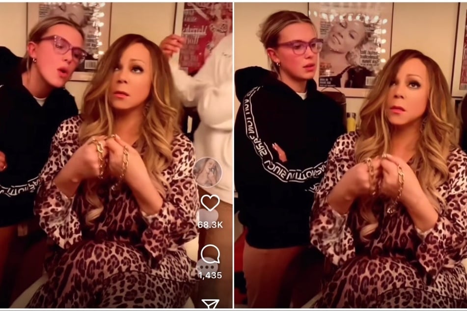 Mariah Carey and Millie Bobby Brown team up for iconic TikTok tribute