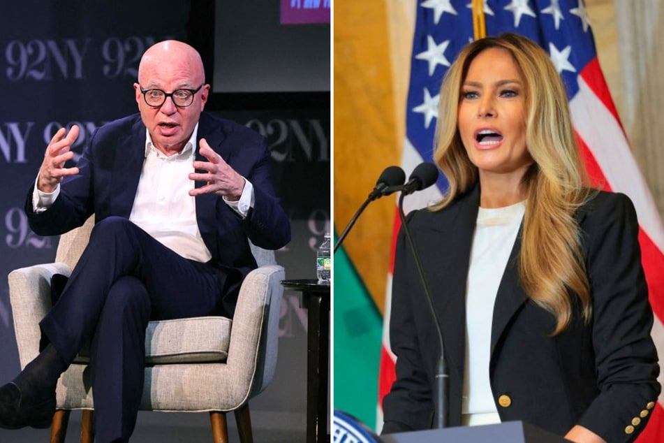 On Tuesday, attorneys for Melania Trump (r) filed a motion requesting Michael Wolff (l) be sanctioned over claims he's made of her connection to Jeffrey Epstein.