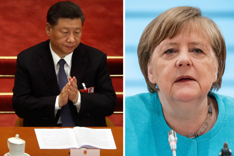 Wollten sich im September mit großem Gefolge in Leipzig treffen: Chinas Staats-Chef Xi Jinping (66, l.) und Bundeskanzlerin Angela Merkel (65, CDU). Daraus wird aber nichts.