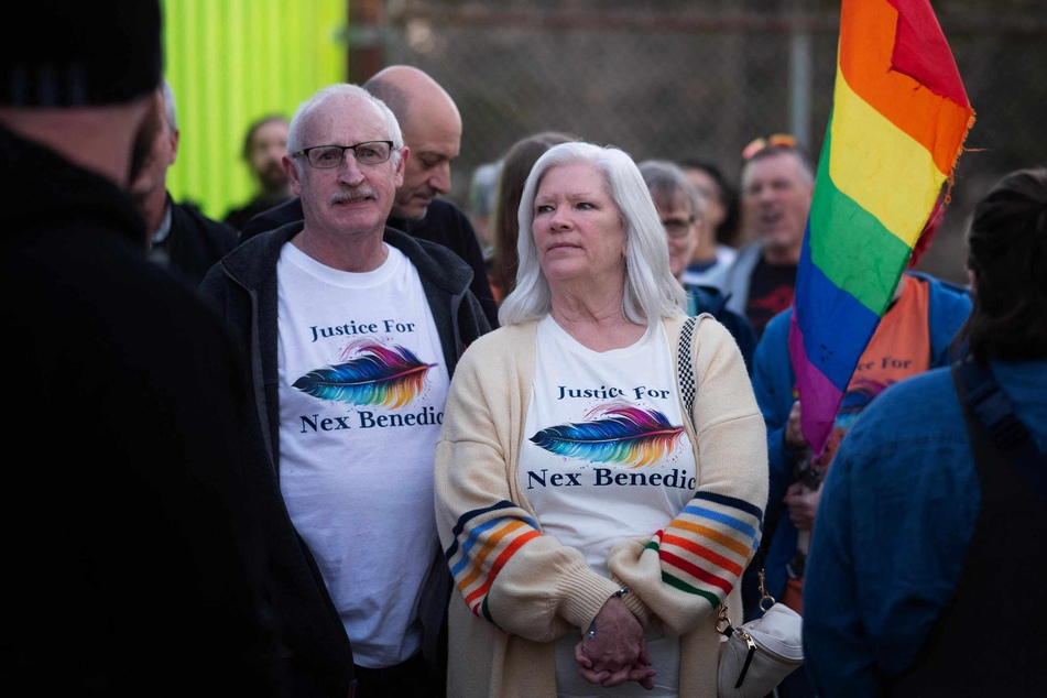 Mourners attended a candlelight vigil for 16-year-old nonbinary student Nex Benedict on in Oklahoma City.