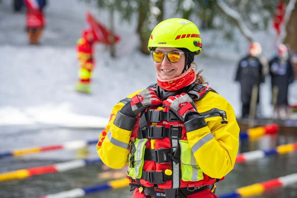 Luise Wauer (21) von der DLRG sorgte für Sicherheit vor Ort.