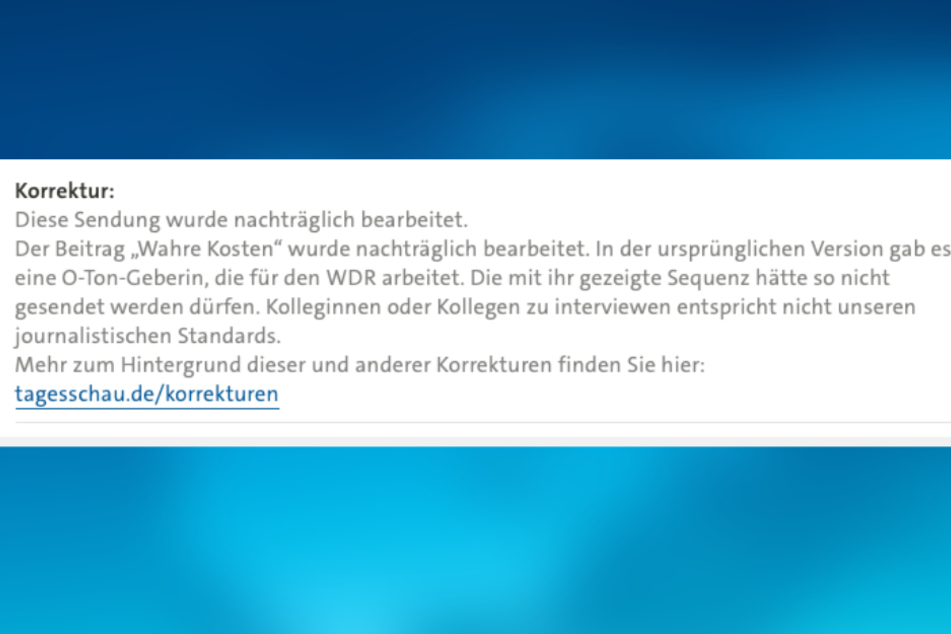 Die Tagesschau räumte auf ihrer Website ein, dass Hannah Mertens für den WDR arbeitet. Ob sie Teil des Produktionsteams war, ist dagegen immer noch unklar.