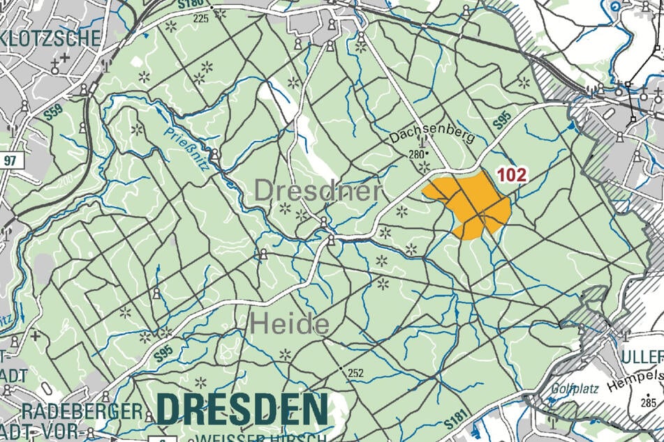 Gelb steht für Vorrang: An dieser Stelle sollen Windräder in die Heide gepflanzt werden.