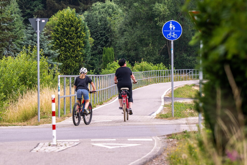 Der beliebte Chemnitztalradweg verläuft an der östlichen Grenze von Wittgensdorf.