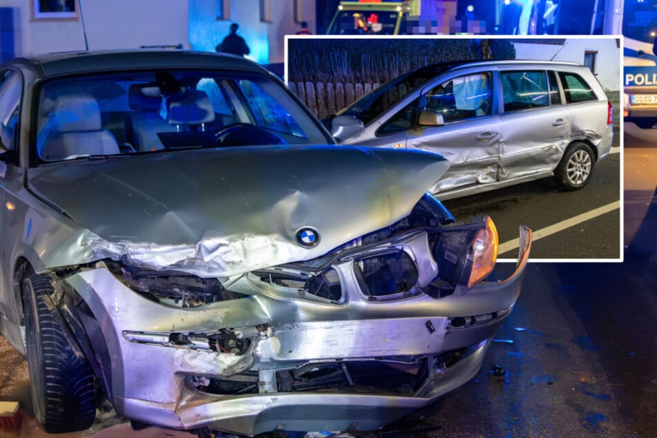 Unfall im Erzgebirge: BMW kracht in Opel, eine Person verletzt