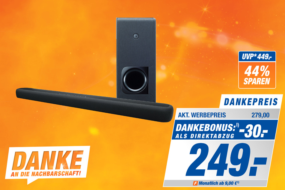 Yamaha-Soundbar für 249 Euro.