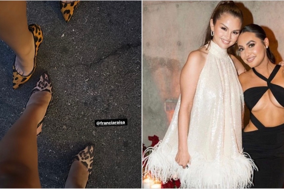 Selena Gomez and Francia Raisa twin on girls night: "No beef just salsa"