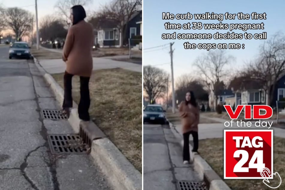 A neighbor called the cops on this woman for curb walking at 38 weeks pregnant, and the officer's reaction is everything.