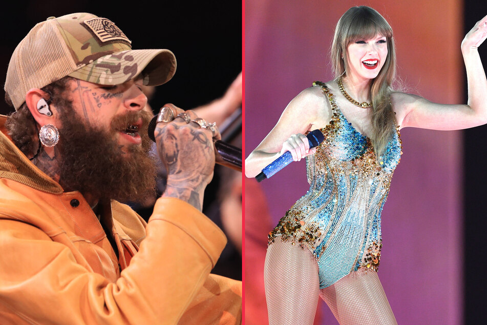 Taylor Swift and Post Malone teamed up on her latest smash-hit Fortnight – sparking fan theories about the rapper's face ink.