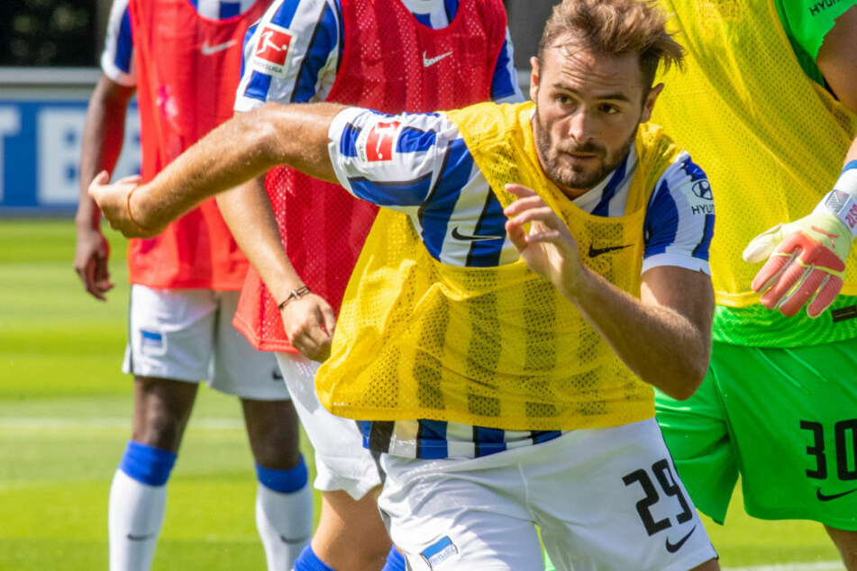 Lucas Tousart (23) beim Trainingsauftakt von Hertha BSC. Er will in seinem neuen Verein vorangehen und zum Leistungsträger werden.