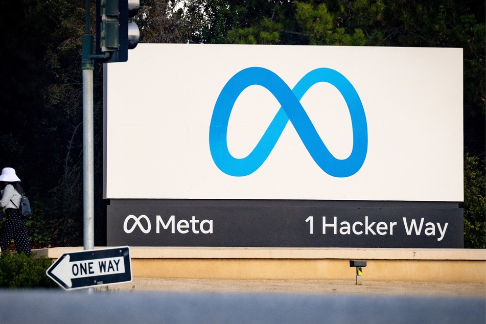 The sign outside of Meta corporate headquarters in Menlo Park, California on November 9, 2022.