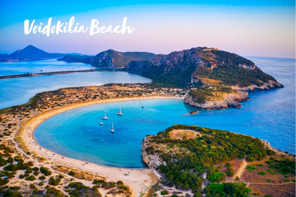 Ist noch ein griechischer Geheimtipp: der Voidokilia Beach (Spitzname "Ochsenbauchbucht").