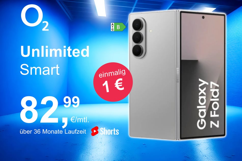 Das Samsung Galaxy Z Fold7 im o2 Mobile Unlimited Smart für einmalig 1 Euro.