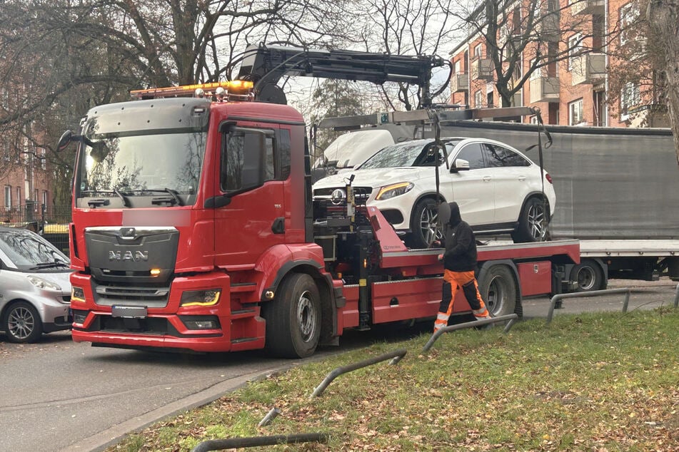 Die Polizei hat in Hamburg-Wilhelmsburg ein Auto gesichert.
