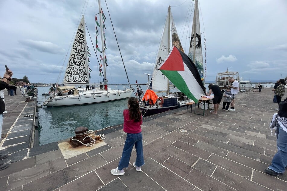 Eine Segelboot-Flottille bereitet sich darauf vor, nach Gaza in See zu stechen.